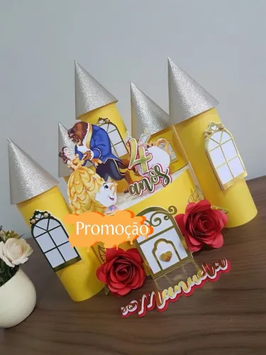 Arquivo de Corte Topo de Bolo Princesas com Castelo