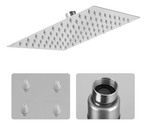 Kit Set Plato Ducha Brazo Y Monomando Teléfono 2 Funciones