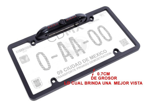 Imagen 6 de 9 de Portaplaca Camara De Revrsa Infraroja + Retrovisor Rca