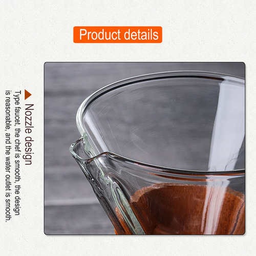 Cafetera De Goteo De Vidrio Borosilicato De 800 Ml Para Vert