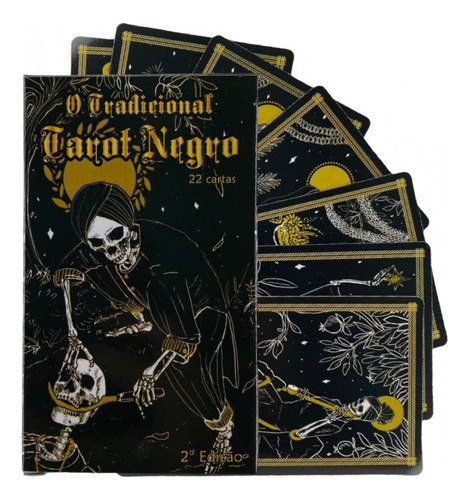 O Tradicional Taro Negro 22 Cartas Plastificado Manual 2ª Ed