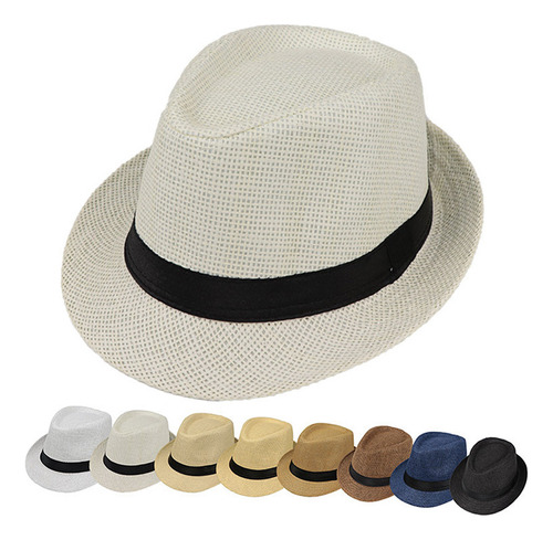 Sombrero Fedora De Paja Para Hombre Trilby Hat Sun Hat Panam
