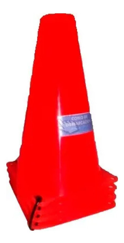 Cono Demarcacion Deportivo Rigido 17 Cm Pvc Base Cuadrada