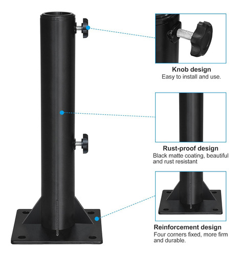 Soporte Para Sombrilla De Patio Con Base Resistente Para Pos