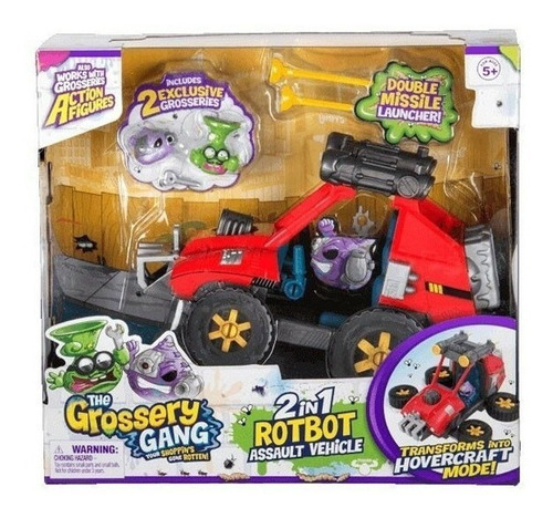 Grossery Gang 2 En 1 Robot Nave Vehículo Batalla 2fig Moose