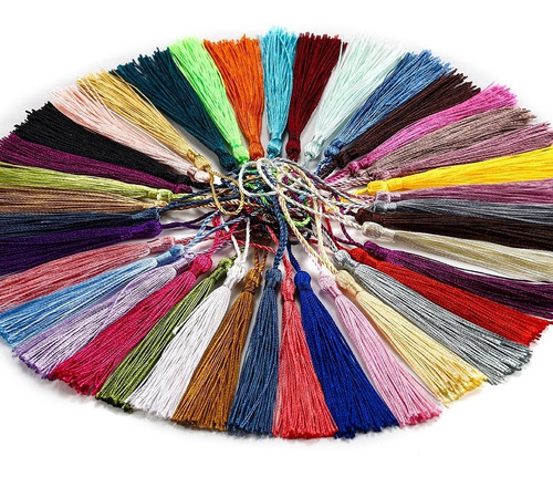 50 Uds. 70mm Cuerda Colgantes De Seda Dif. Colores