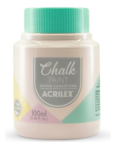 Tinta Chalk Acrilex 100ml - Super Cobertura - Artesanato Cor Areia Rosada 859