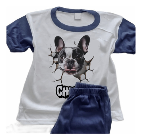 Pijamas Perros Boxer Infantiles Estampado Con Nombre 6402