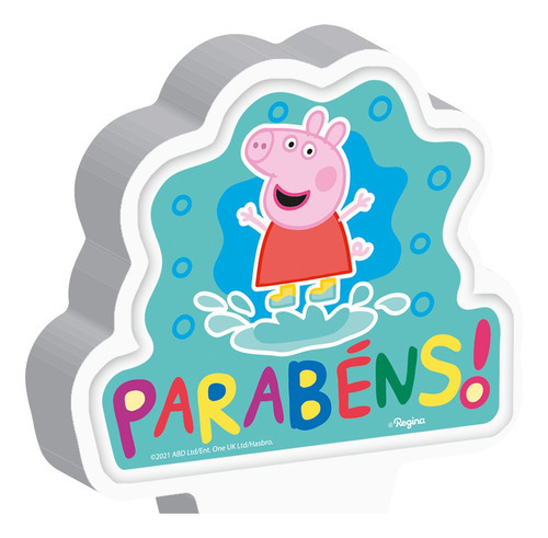 Vela De Aniversário Peppa Pig Plana