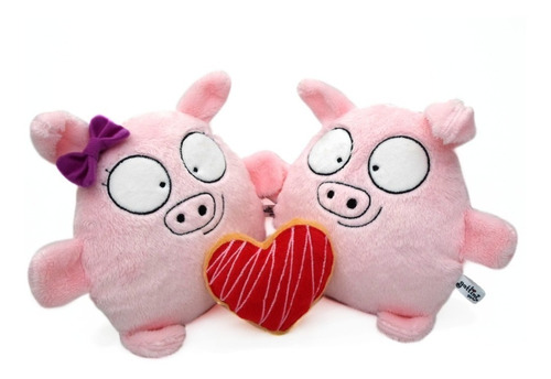 Pareja Cerdito Peluche Nombre Personalizado Boda Aniversario