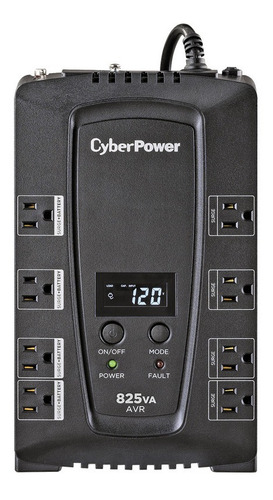 Ups De 825va, Pantalla Lcd Inteligente, Regulador De Voltaje (avr), 8 Contactos, Compacto, Tel/red/coax, No-break Con Re