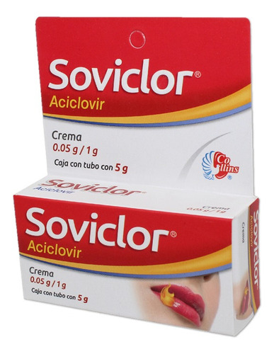 Soviclor Aciclovir Crema C/5 Gr Collins / Para Fuego Labial Tipo De Piel Todo Tipo De Piel