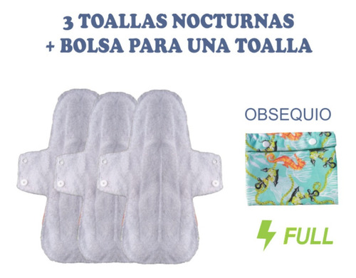 3 Toallas Maternas O Nocturnas - Unidad a $13500