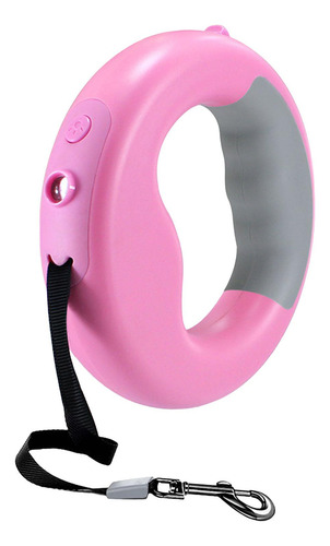 Correa Retráctil Automática Para Perros Con Rosado