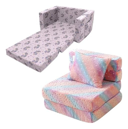 Kids Sofa, Children's 2pulgada1 Convertible Relaxing Sofa To