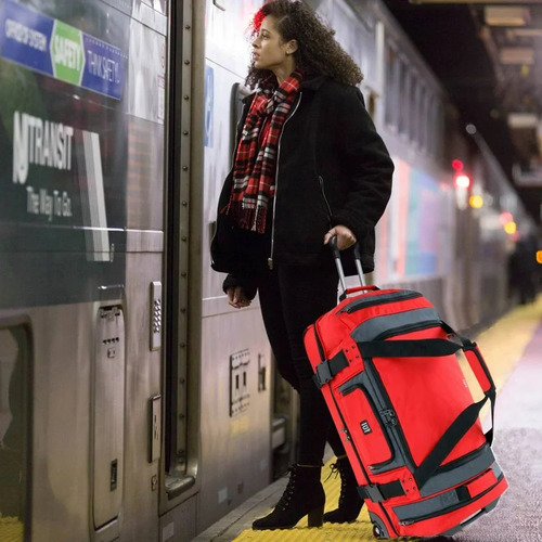 Maleta Duffle Ful Negro Bolsa De Viaje Ruedas De 30 Pulgadas