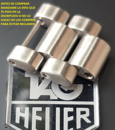 2 Eslabones Para Reloj Tag Heuer Ba0851 Formula 1 15mm Dama