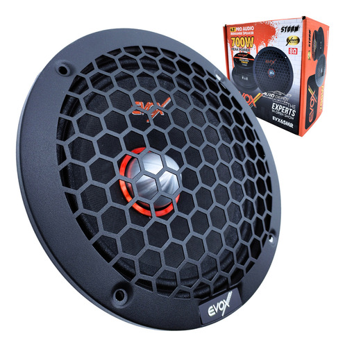 Medio Rango 6.5 350w Evox Evx65mr 8ohms Color Negro