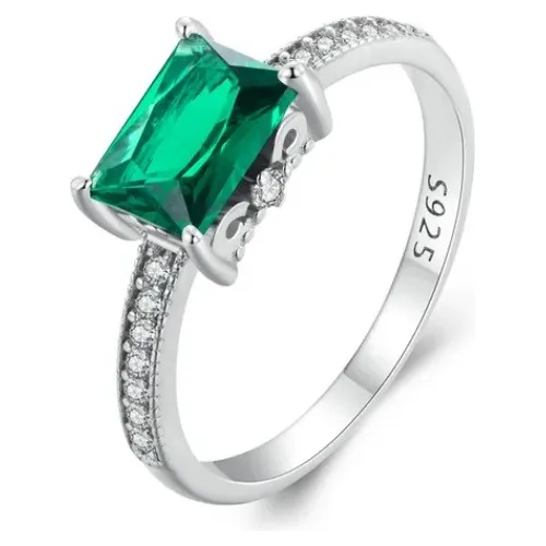Anillo esmeralda plata hotsell