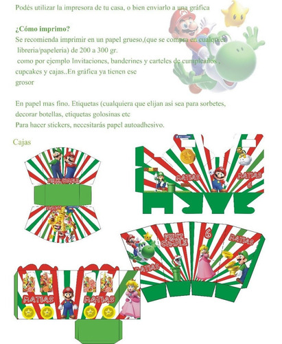 Super Mario Bros Kit Personalizado E Imprimible