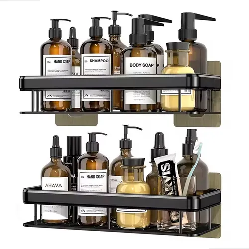 comprar Kit Suporte Porta Shampoo Sabonete Banheiro Adesivo Parede