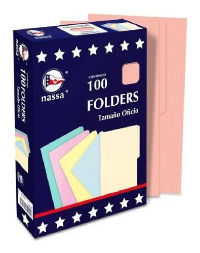Folder Oficio Rosa Caja Con 100
