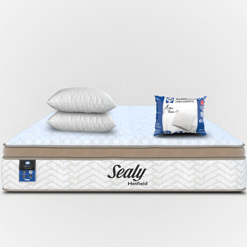 Colchón Sealy Queen Size Helfit Form | High Performance | Poliesferas | Tela Premium | Incluye 2 Almohadas Esencial Sealy Active
