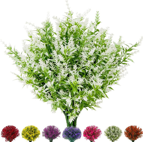 Flores Artificiales De Lavanda Para Exteriores, 20 Paqu...