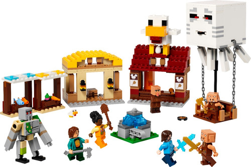 Lego® Minecraft® O Ataque Do Balão Ghast À Vila 21273 555 Minecraft