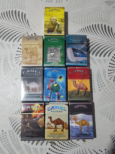 Marquillas Camel Lote 10 Cajas Cigarrillos De 20 Años 80 90 (Usado)