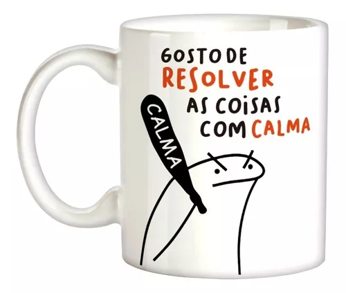 Caneca Xícara Flork Meme Frases Engraçadas/promoção