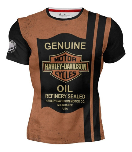 Playera Full Print Deporte Harley Davidson Café Milwuakee