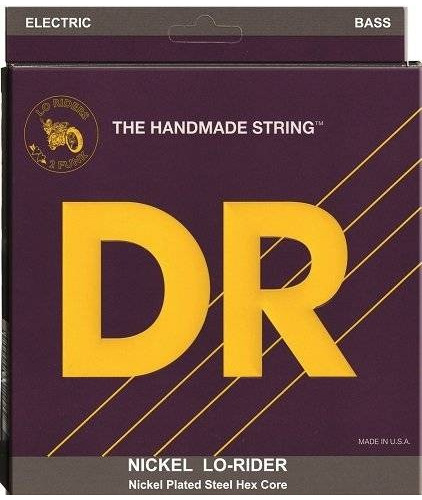 Dr Strings Níquel Lo-rider - Niquelado Núcleo Hex Bass 45-10