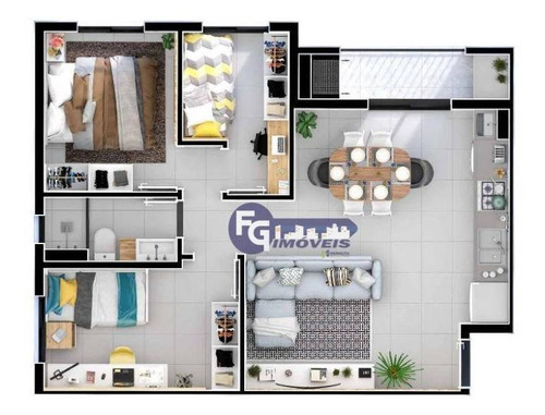 Apartamento À Venda, 56 M² Por R$ 218.900,00 - Centro - Araucária/pr - Ap0608