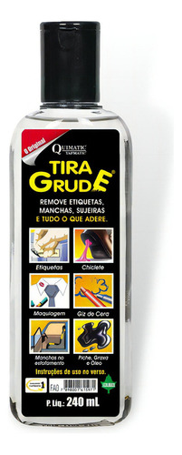 Tira Grude Removedor De Etiqueta Pegajosidade 240ml Quimatic