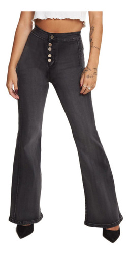Jeans Mujer Flare 1719 Gris Paradise Jeans