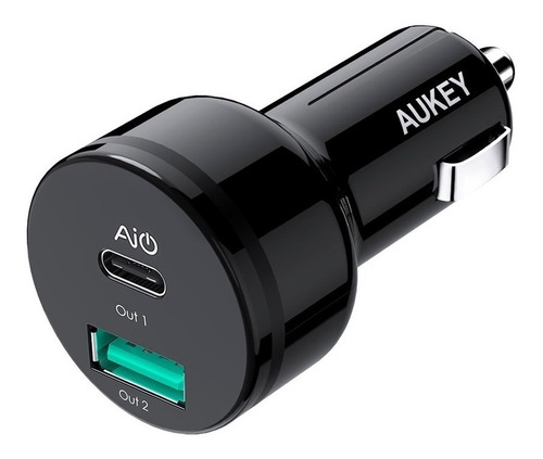 Cargador De Coche Cc-y9 Salida Usb Doble Aukey