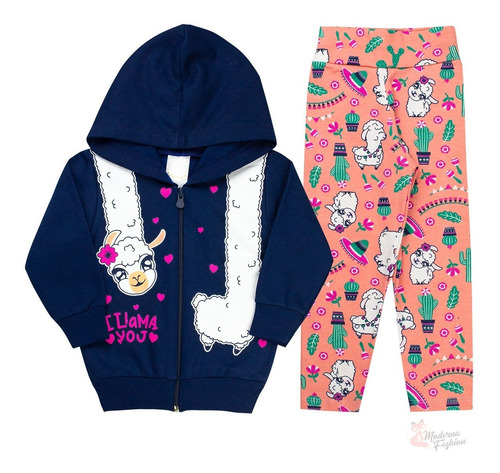 Imagem 9 de 10 de Kit 4 Conjuntos Infantil Menina Moletom Roupas Frio Inverno