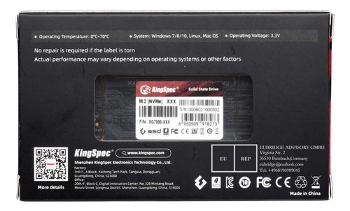 Kingspec Xg7000 512gb Nvme Ssd M.2 Pcie Gen4 M.2 2280 Int...