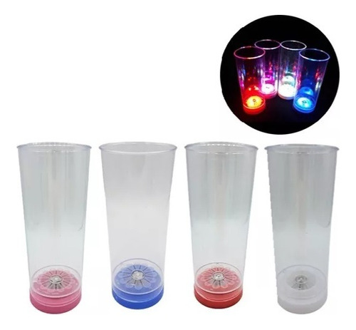 Vasos Led Cotillón Luminoso × 20 - Cienfuegos -