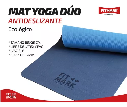 Mat Yoga Tpe Duo 6 Mm Antideslizante Importado Incluye Bolso