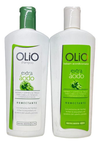 Shampoo Y Acondicionador Extra Acido Olio