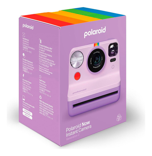 Polaroid Now Instant Film Camera 2da Generación (púrpura)
