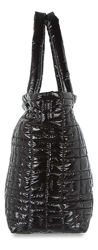 Bolsa Cloe Tote Para Mujer Material Reciclado Asa Removible Color Negro