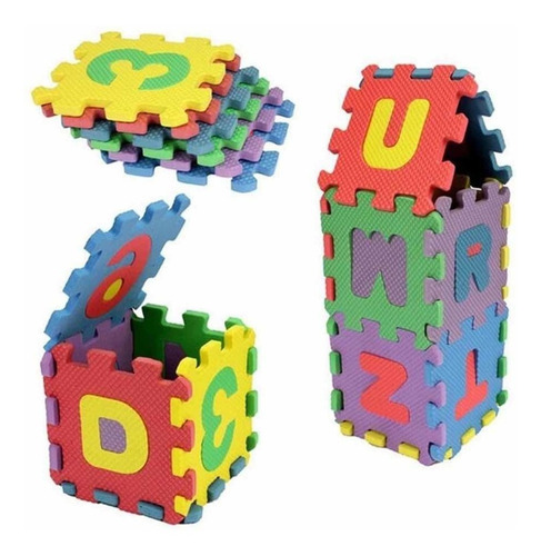 Alfombra Goma Eva Diseños Pack 10 Pcs 30x30 Cm Bebes Y Niños