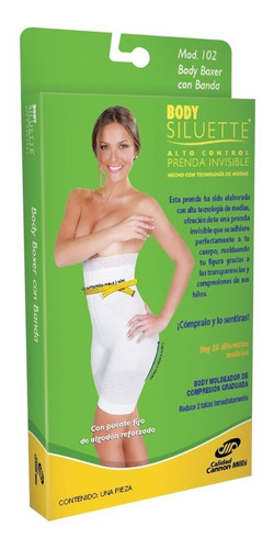 3 Fajas Bodysiluette Boxer Con Banda Alto Control Modelo 102