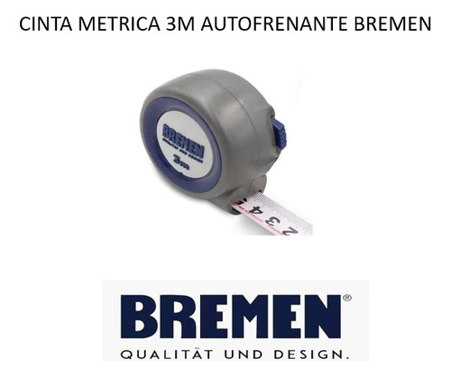 Cinta Métrica Auto-frenante Con Imán Bremen® 3mts Fleje 19mm