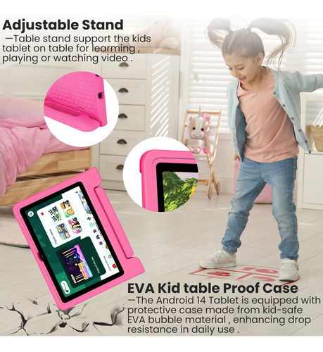 Tableta Infantil Iconiotk De 10.1 Pulgadas Con Android 14, 6