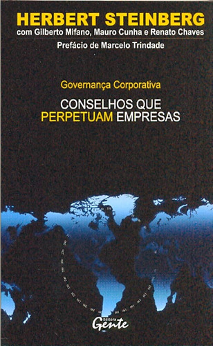Governança corporativa, de Steinberg, Herbert. Editorial Editora Gente Livraria e Editora Ltda., capa mole em português, 2008