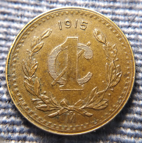 Moneda Un Centavo De Laurel 1915 Zapatista (16 Milímetros) (Usado)
